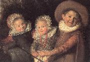 Three Children with a Goat Cart (detail) HALS, Frans